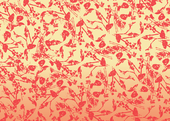 Red Tiny Little Leaves   Christmas Card Art | Christina Sandholtz Art