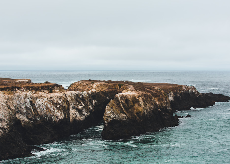 A fine art photograph of the beautiful rugged rocky coastline of the Mendocino Headlands of California by Allison Davis
