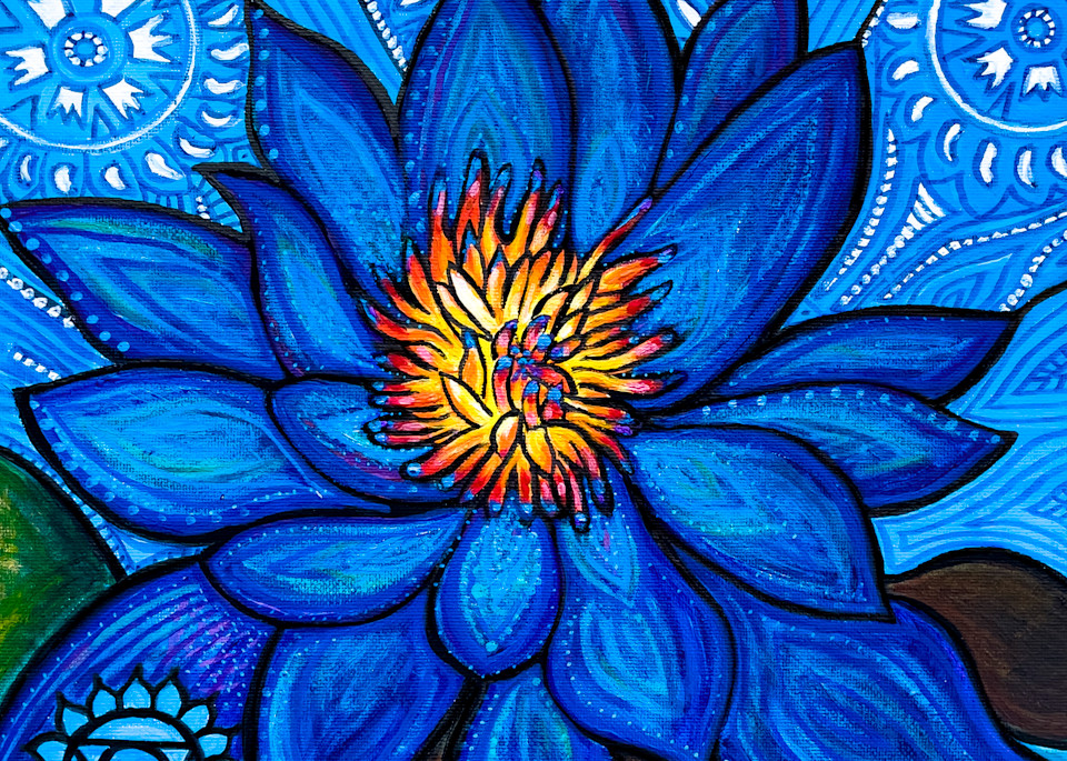 Gift Shop  Voice: Throat Chakra Blue Lotus Meditation Art | Kristen Palana