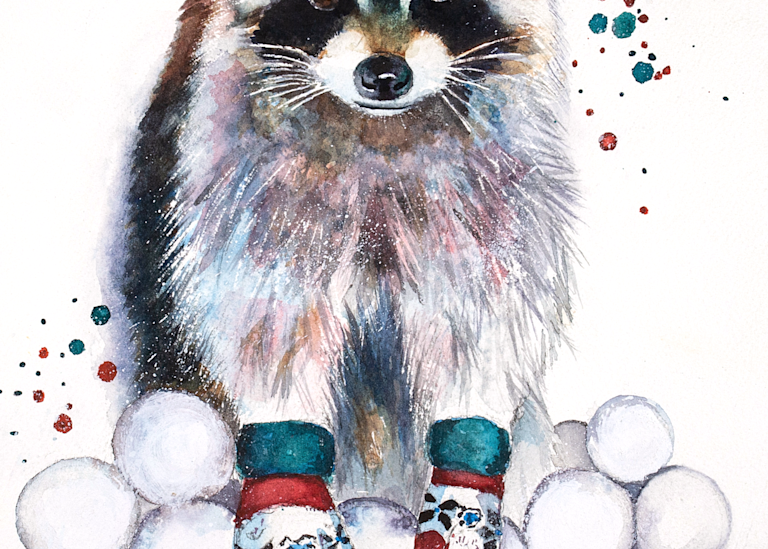 Don't Touch My Snowballs Greeting Card Art | Katherine Rodgers Fine Art