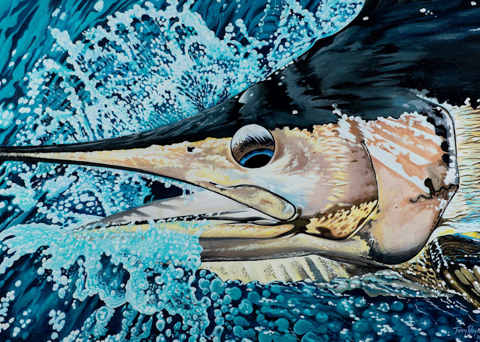 Marlin Painting Of Fish At The Surface Photography Art | Fly Fishing Portraits