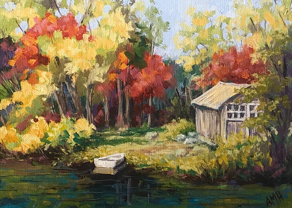 Fall Pond Art | Ann Hershberger Art