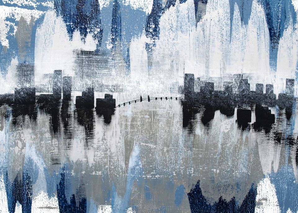 Abstract Bridge Blues Fine Art Print