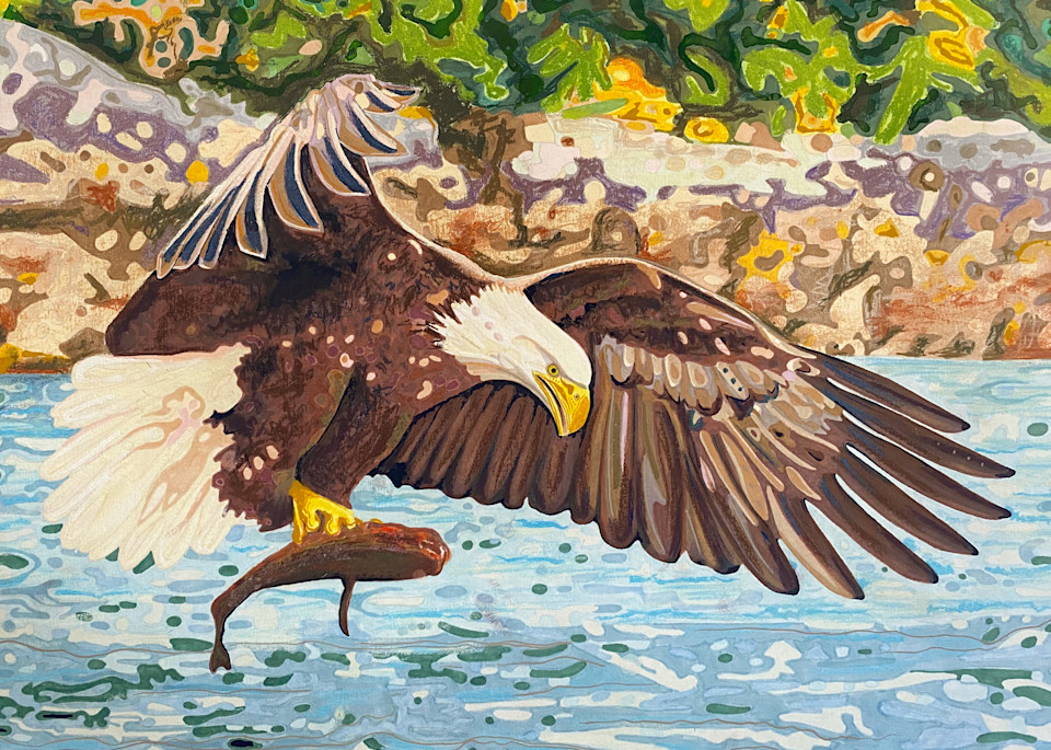 Fishing Eagle Art | Maya Krow Art