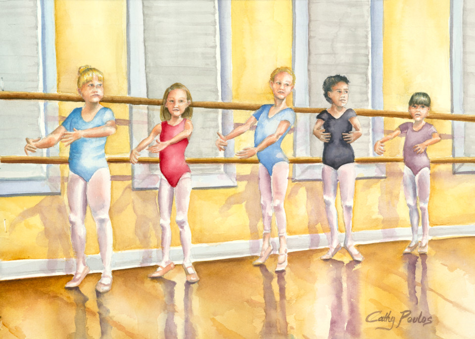 Beginning Ballerinas Art | Cathy Poulos Art