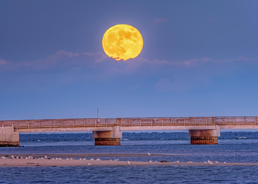 Jaws Bridge Fall Full Moon Art | Michael Blanchard Inspirational Photography - Crossroads Gallery