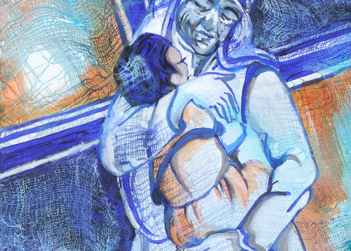 Mother Theresa Series, "Embraced"  Art | Nimi Trehan and Associates