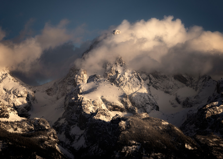 Grand Teton Peak And Clouds Art | Taylor Photography