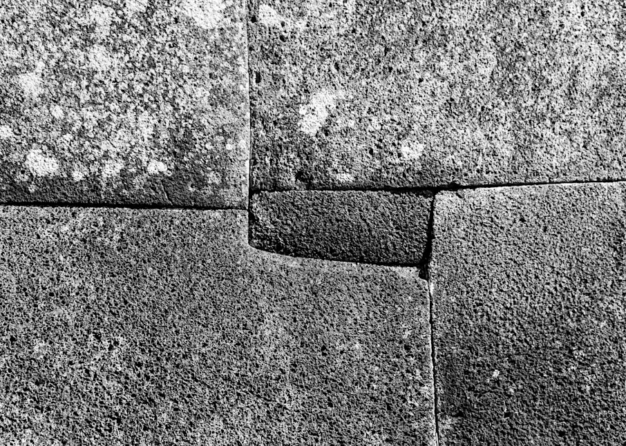 Rock Joining At Vinapu Similar To That In Cuzco B W Photography Art | Peter T. Knight Photography