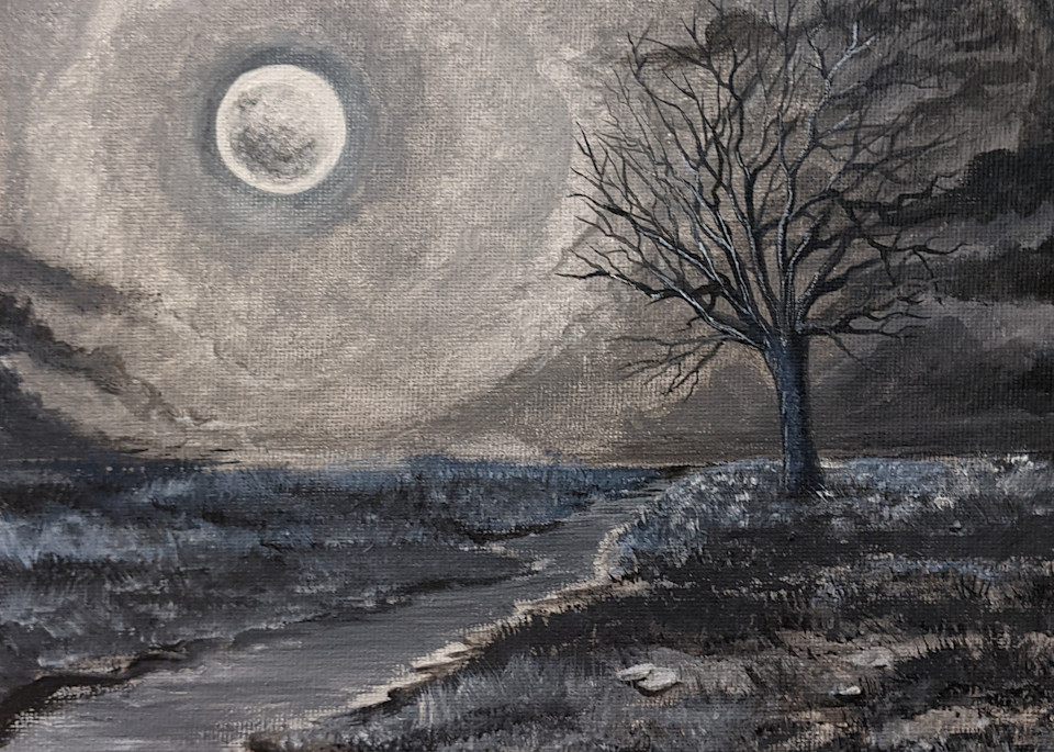 Kelli Goins - female artist - dark - creepy - fantasy - Bad Moon Rising