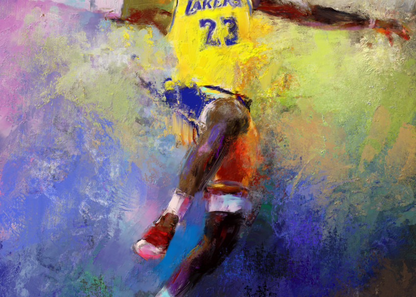 Lebron James painting | Sports artist Mark Trubisky | Custom Sports Art