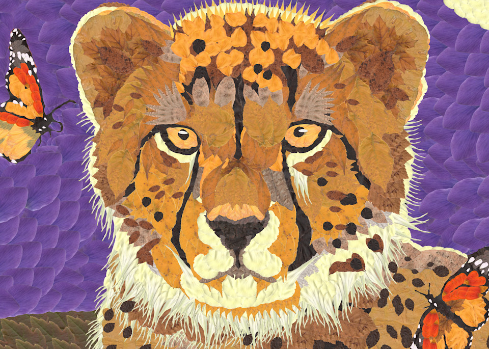 Cheetah And Butterflies Art | smacartist