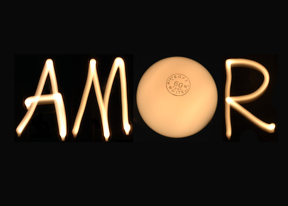 Amor Light Bulb Photography Art | David Louis Klein