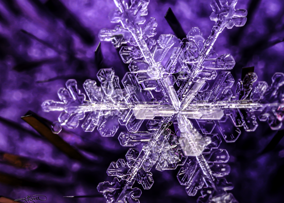 Snowflake On Purple Sparkle Ball