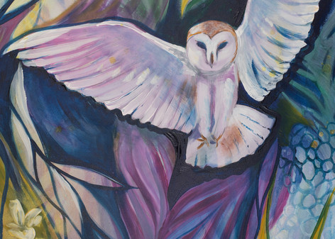  Owl And Dragonfly, Wisdom And Freedom Art | Eliry Arts