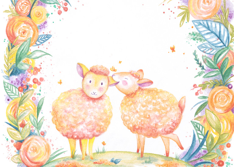 Nursery Prints - Sibling Sheep