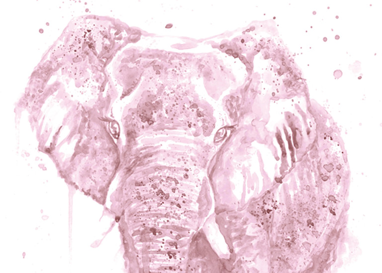 Pink Elephant Art | TayloredIllustration