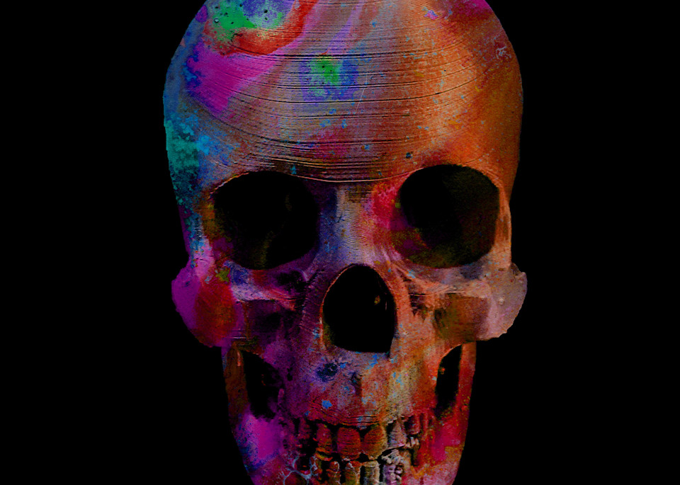 Painted Skull No  104 Art | KD Neeley, Artist
