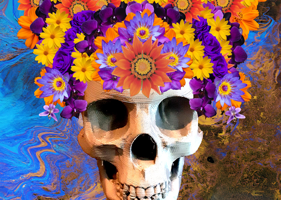 Flower Skull 15 Copy Art | KD Neeley, Artist
