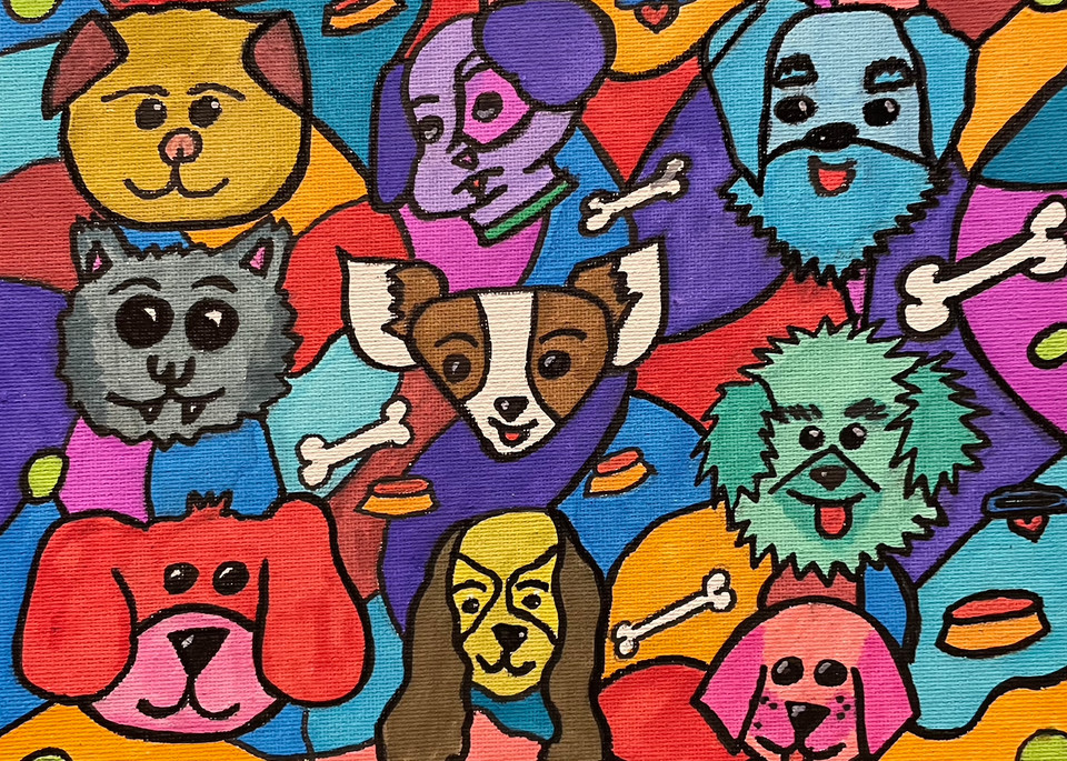 Puppy Pop Mosaic Art | Marci Brockmann Author, Artist, Podcaster & Educator
