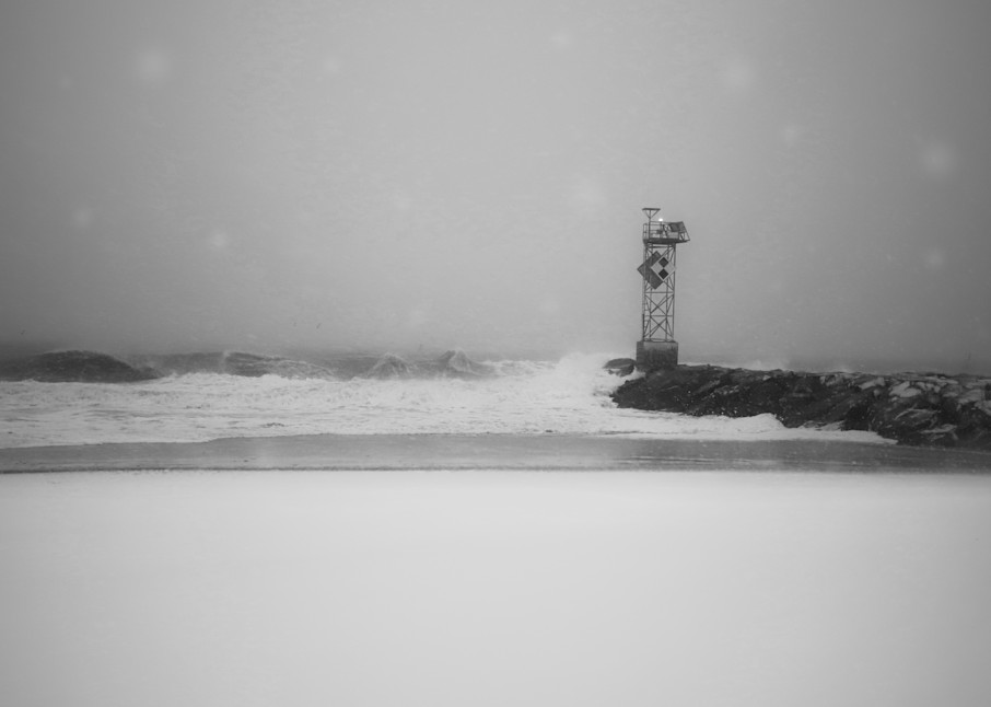Atlantic Snow Storm Art | Silver Sun Photography