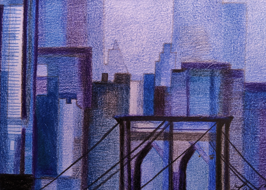 Dumbo Brooklyn In Blue Mists Art | lencicio