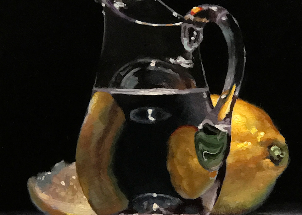 Lemons And Glass Creamer Art | Jeff Hayes Fine Arts