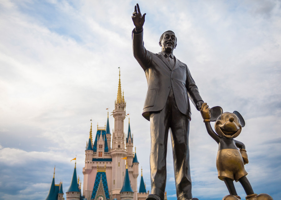 Partners Statue Walt Mickey Mouse Disney World Castle