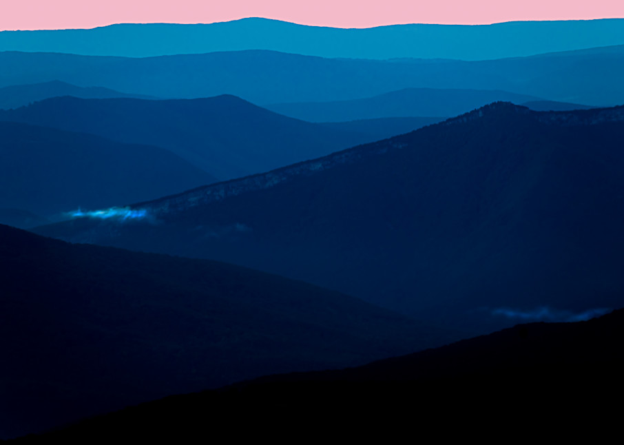 Sunrise over the mountains in Dolly Sods National Wilderness in West Virginia - Fine Art Print