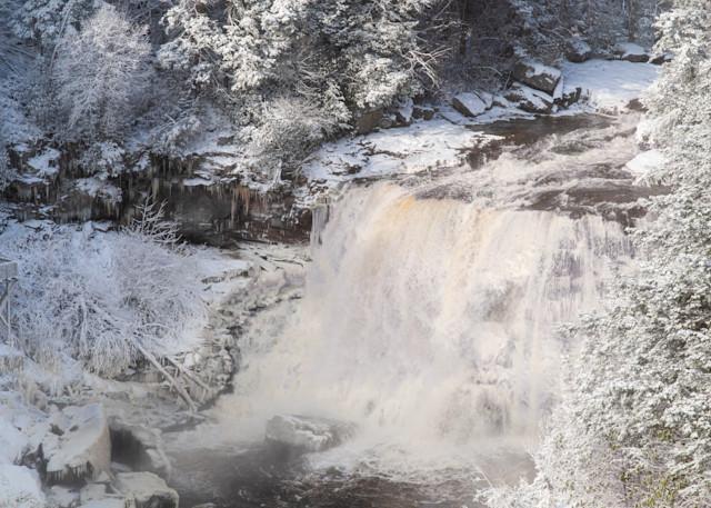 The great falls of Blackwater Falls State Park in West Virginia - Fine Art Print