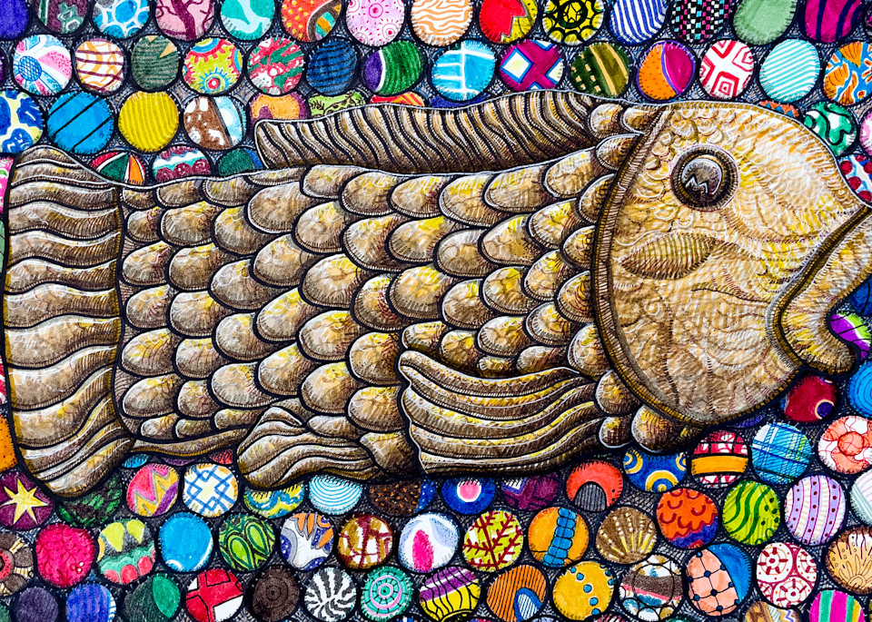 Carved Fish With Bottle Caps  Lake Malawi Art | Kristen Palana
