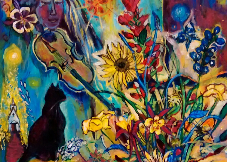 Flowers And Violin Art | josefienstoppelenburg