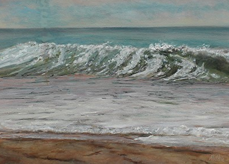 Playa Del Rey Green Wave Art | Ruthie Briggs Greenberg