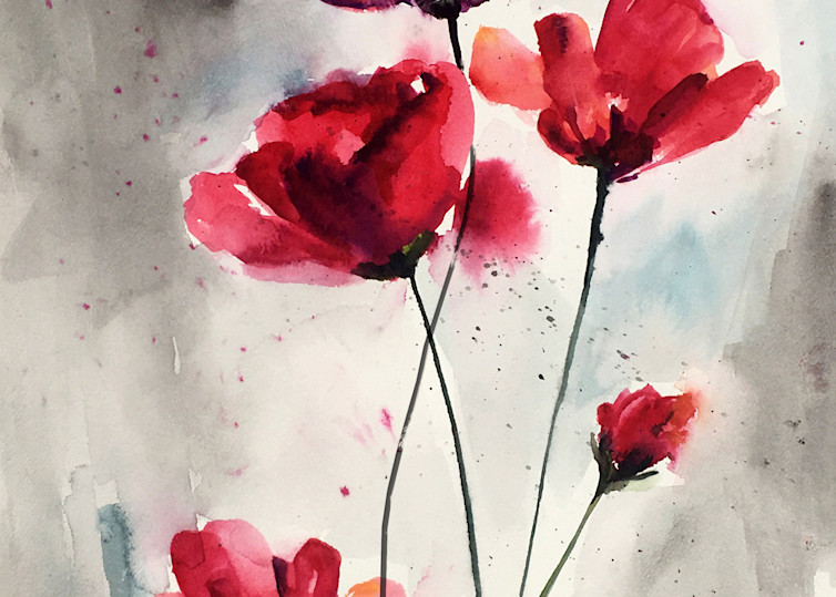 Red Poppies Art | Jen Singh Creatively