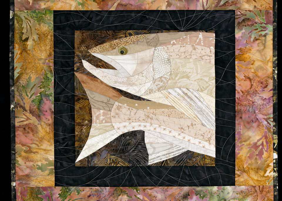 Fall Fish Head/Tail  Art | Susan Damone Balch Art Quilts