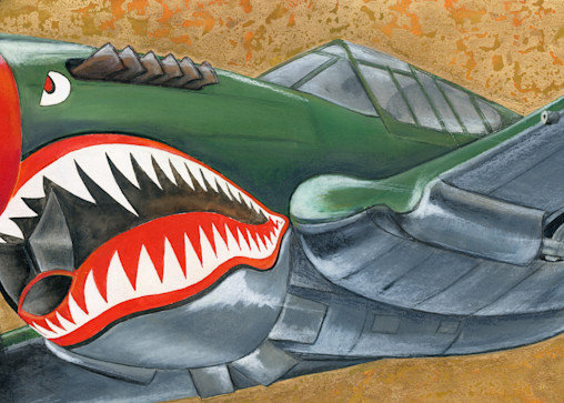 P 40 Tiger Mouth Art | Artwork by Rouch