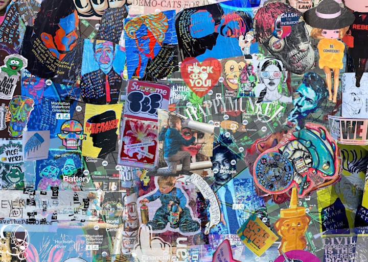 New York City   Street Stickers Collage Photography Art | arevolt64