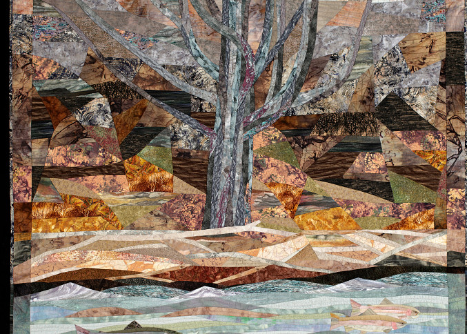 Salmon River Maple Art | Susan Damone Balch Art Quilts
