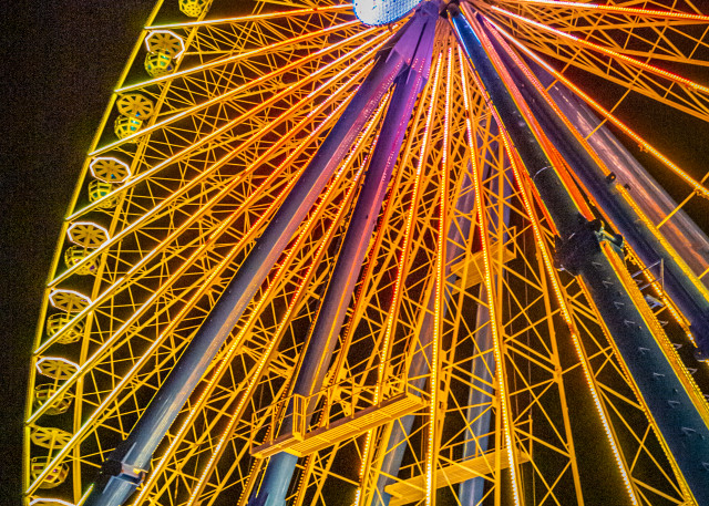 Ferris wheel in Lyon France La Place Bellecour.