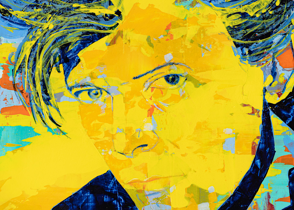 David Bowie portrait painting by Al Moretti