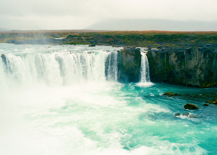 The waterfall Godafoss in Iceland - Shot on color film - Fine Art Photography Prints