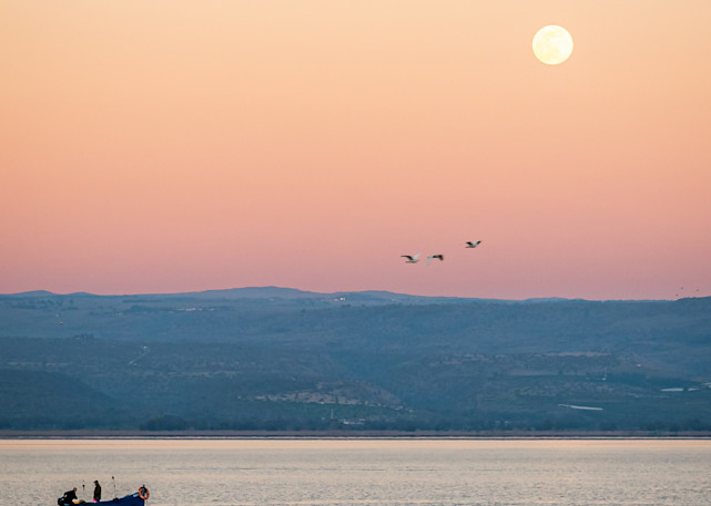 Full Moon Over Galilee Photography Art | Gingerich PhotoArt