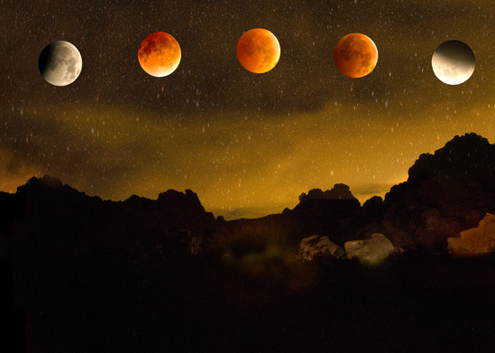 Blood Moon Eclipse Photography Art | Audrey Nilsen Studios