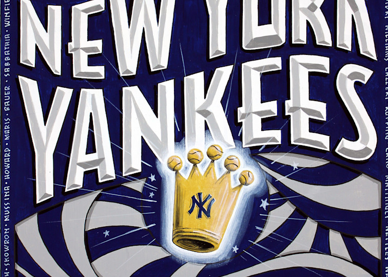 Ny Yankees   Art Print Art | baseballs by mike floyd