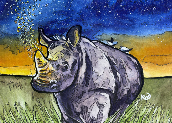 Rhino Magic Art | Water+Ink Studios