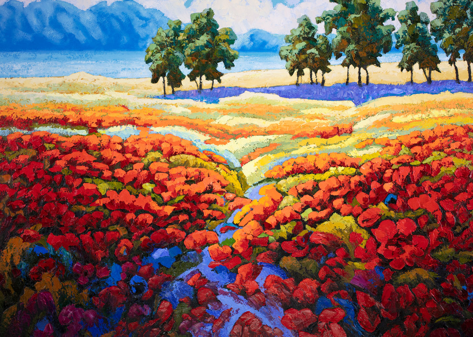 Italy. Field Of Poppies. Art | SidorovFineArt