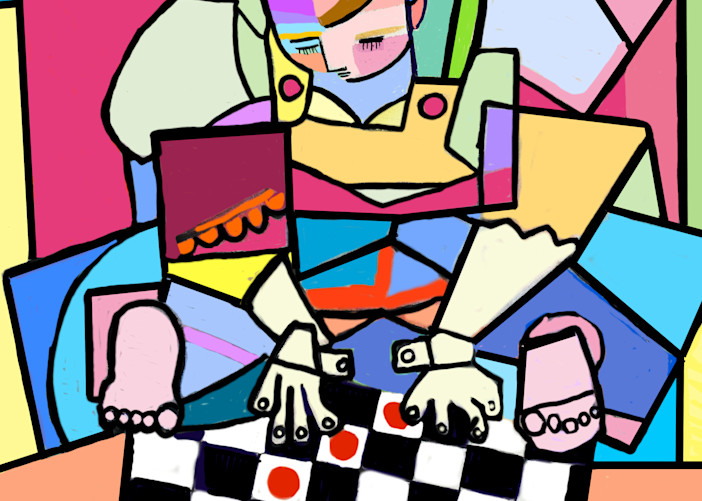 Checkers Art | Carolyn Schlam Studio