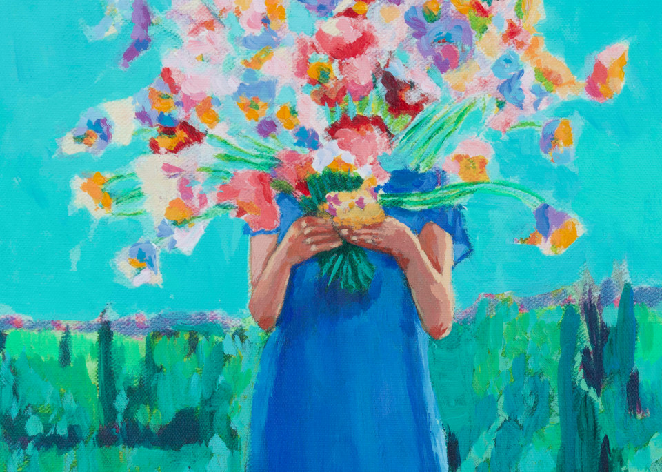 I Brought You Flowers    Top Seller 🌟 Art | Gabriela Ortiz Art and Design