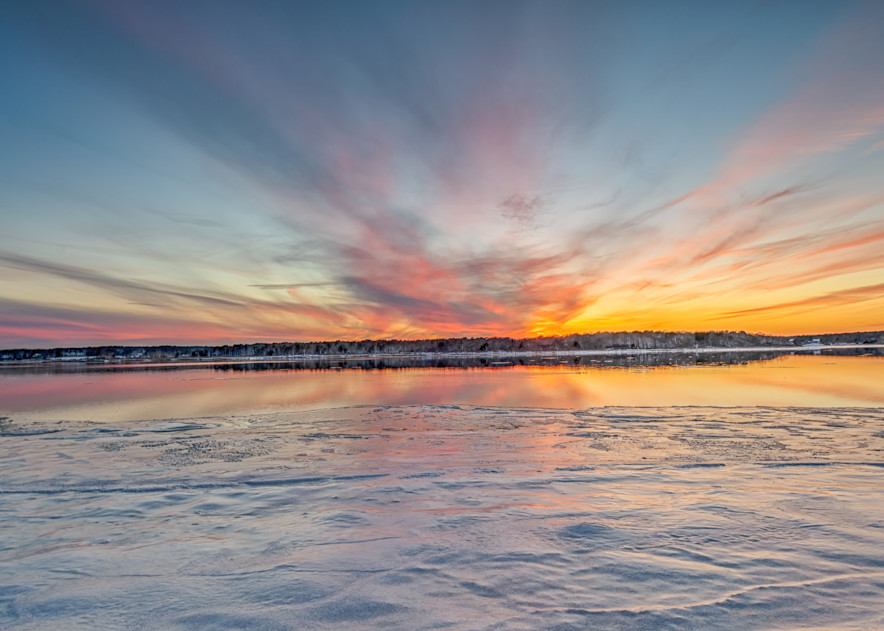 Sengekontacket Ice Sunset Art | Michael Blanchard Inspirational Photography - Crossroads Gallery