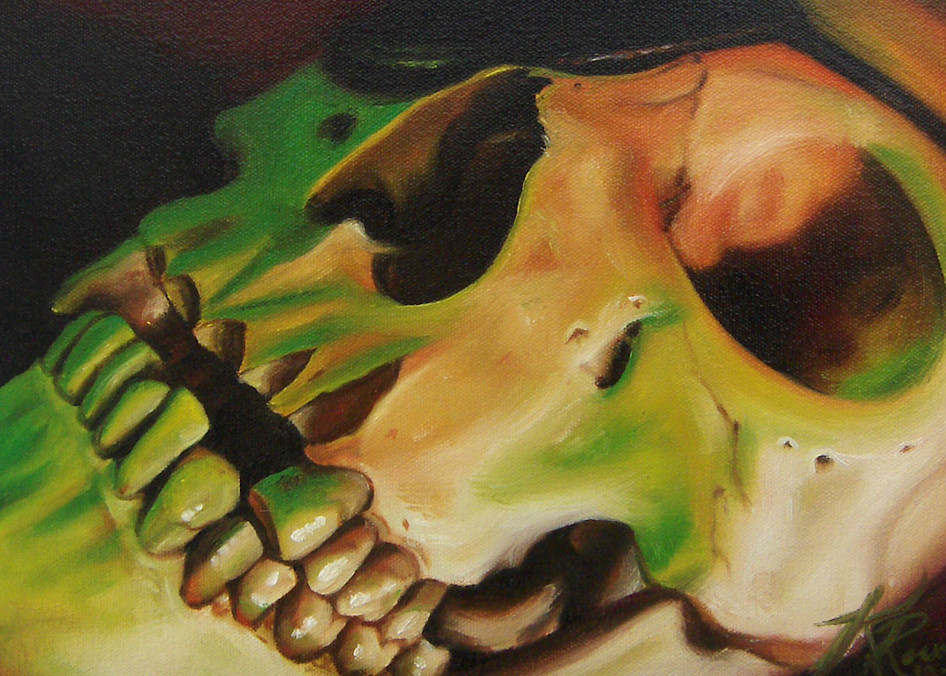Green Pirate Skull Art Print Art | Designs By Pepper Art